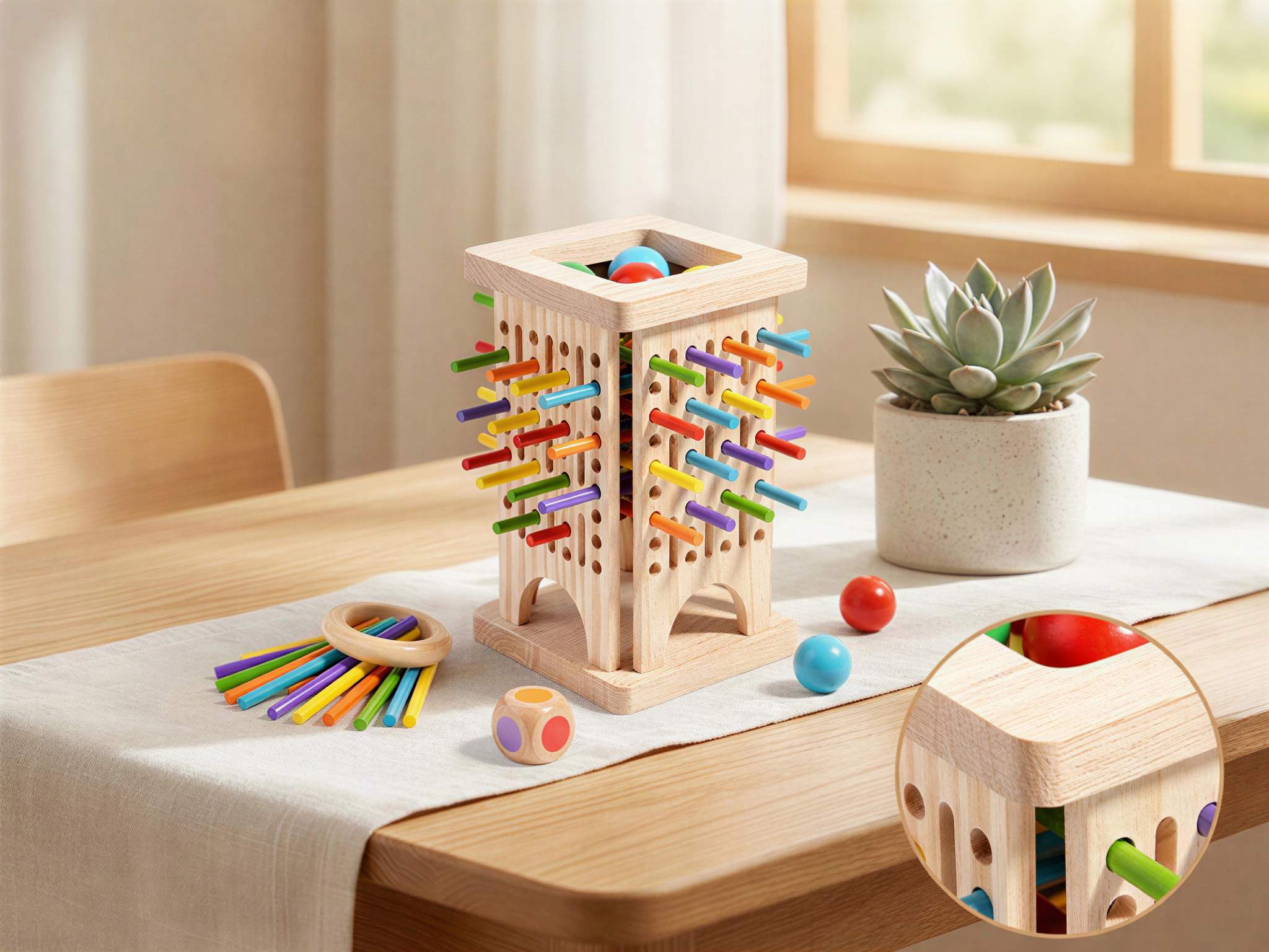 You are currently viewing Wooden Falling Ball Game: The Ultimate 3-in-1 Educational Toy for Kids 3+
