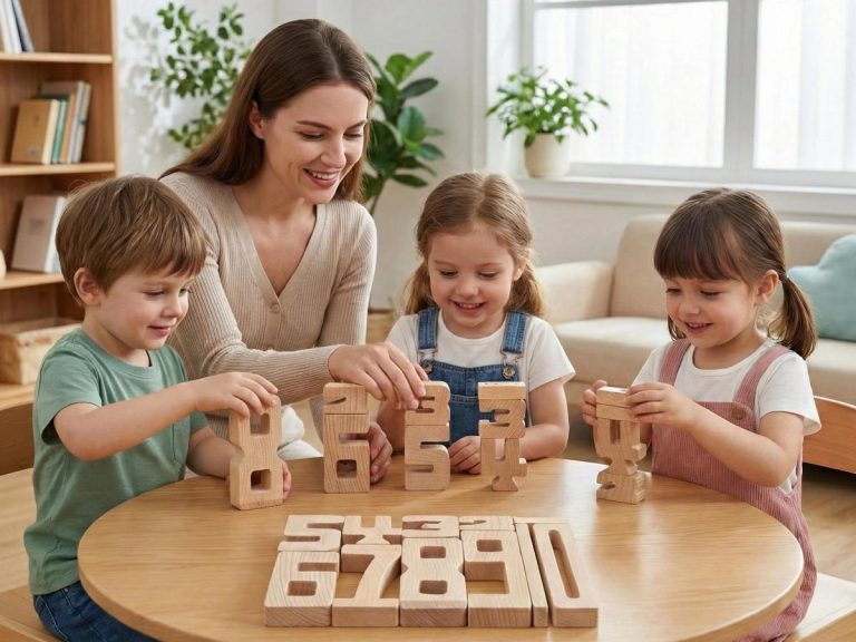 3 Toys in 1: How Vindstier Wooden Number Blocks Function as Math Tool, Balance Game, and Building Set