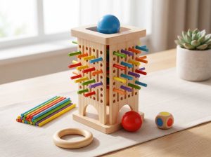 Read more about the article Sensory & Logical Training: Why Toddlers Need Wooden Falling Ball Game