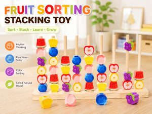 Read more about the article How Fruit Sorting Stacking Toy Supports Independent Learning