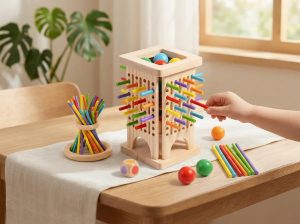Read more about the article Wooden Falling Ball Game for Kids: How It Builds Cause-and-Effect Thinking