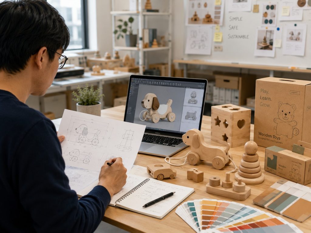Product development process for custom OEM wooden toys with prototype samples