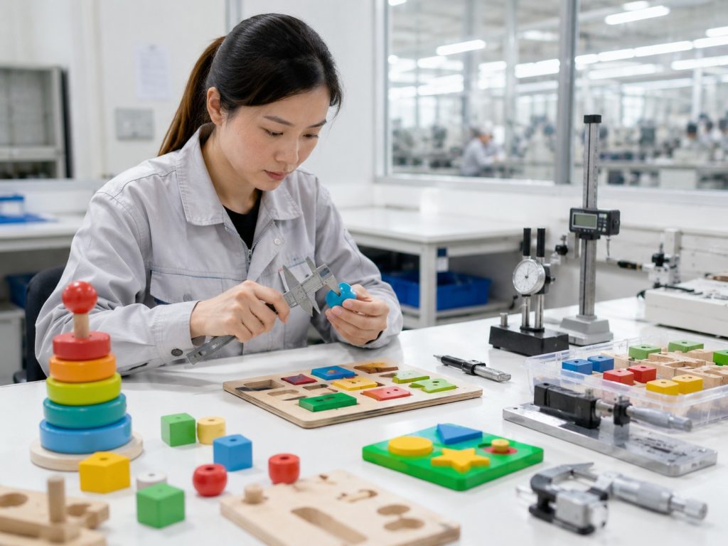 Quality inspection and durability testing in educational toy manufacturing