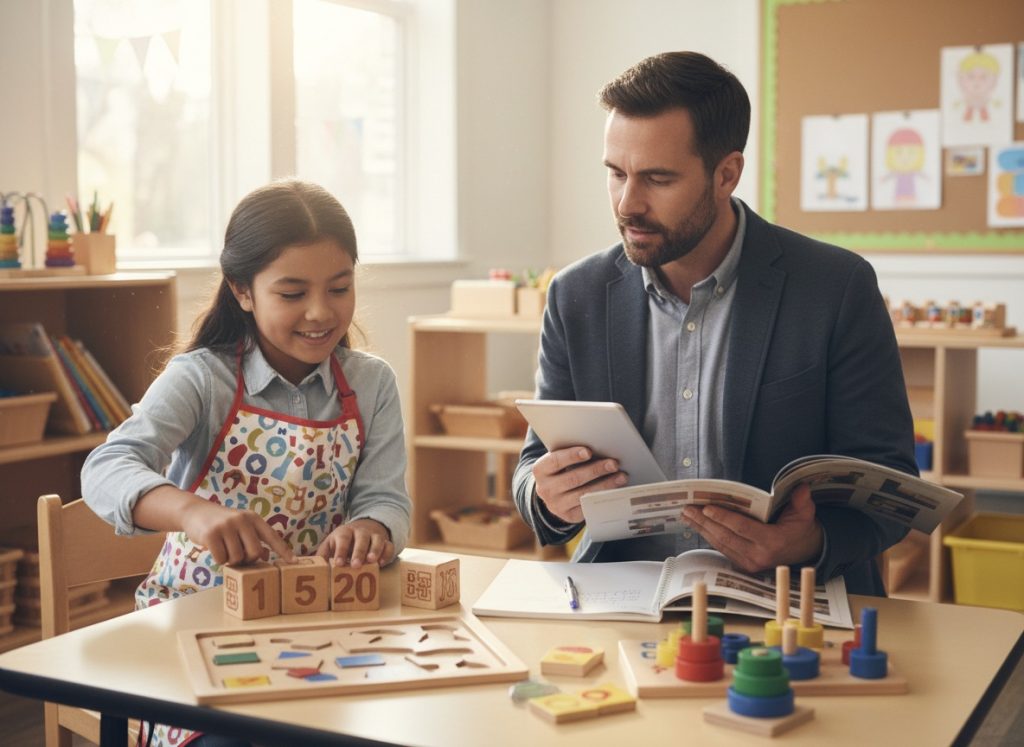 A teacher and school buyer evaluating preschool learning toys for classroom use.