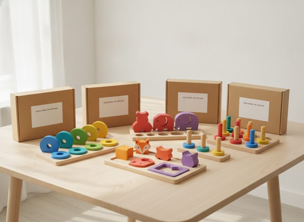 custom sorting toys displayed for wholesale educational toy suppliers and retailers