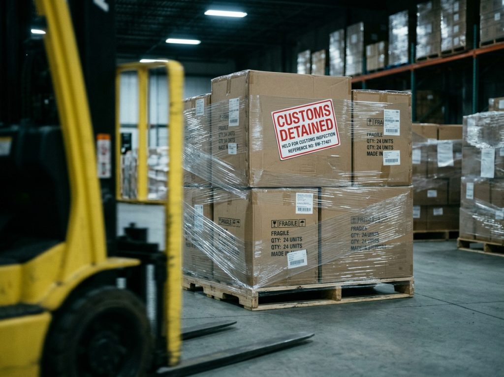 Container of children's toys held in a bonded warehouse pending missing compliance documents